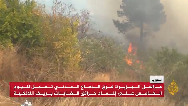 بمشاركة فرق إطفاء من تركيا والأردن ولبنان.. فرق الدفاع المدني السورية تواصل محاولاتها لإخماد حرائق الغابات بريف اللاذقية | تقرير: منتصر أبو نبوت #الأخبار