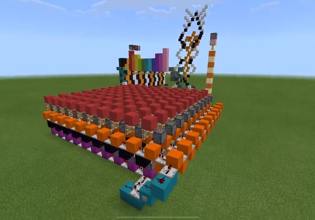 Minecraft player builds an incredible Rube Goldberg which reveals a message at the end 🎥: u/idkausername_27