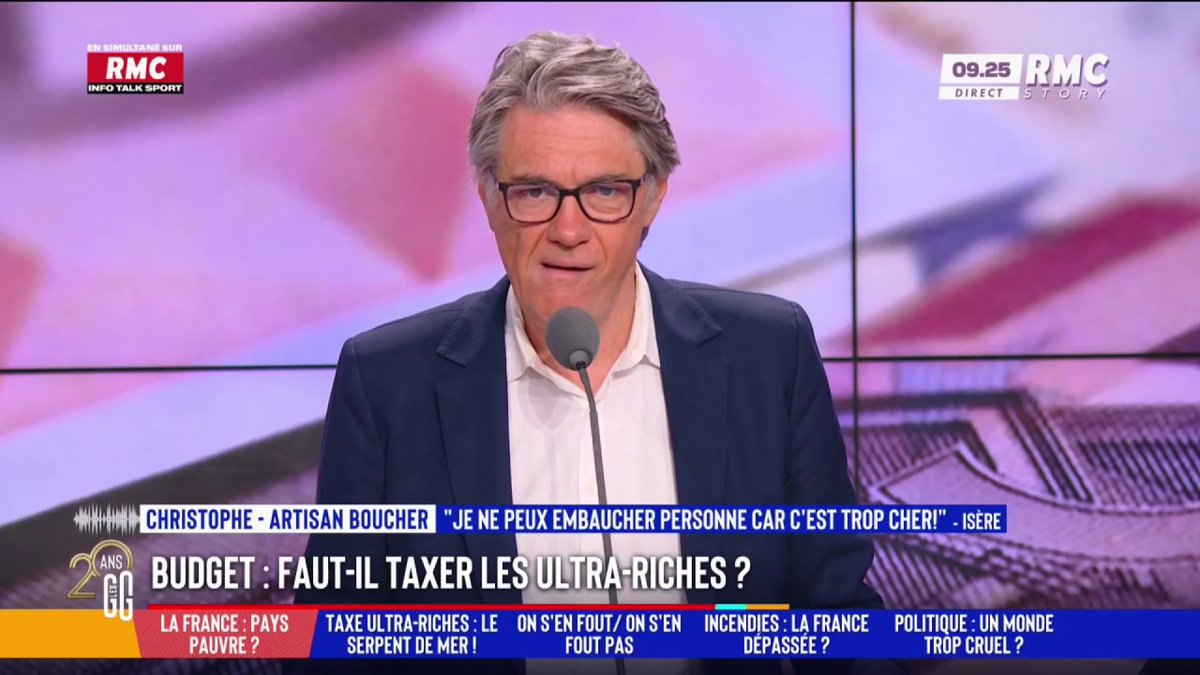 💸 La France s’appauvrit : le ressentez-vous aussi ? 📞 Christophe, artisan boucher, au 3216 : "S'il y avait moins de charges je pourrais embaucher. Mais là, on stagne, on prend pas de vacances, on paie des charges et on galère." #GGRMC