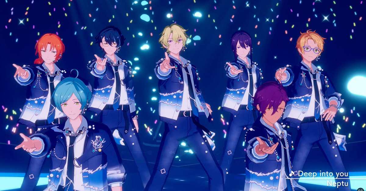 【お知らせ】 『Neptu(ネプトゥ)』が歌う『Deep into you』は7月9日 15時にライブ楽曲に追加予定✨ アプリでの登場に先行してMVを公開しました❗ ぜひチェックしてみてくださいね♪ #あんスタ