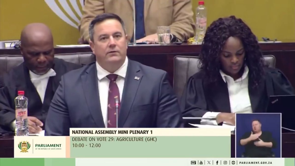 It was a privilege to present the 2025/26 Budget Vote for the Department of Agriculture. Grounded in 7 strategic priorities, which include improving market access, food security and strengthening biosecurity. Building a food system that leaves no South African behind.