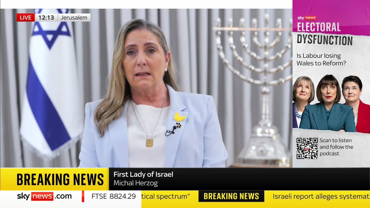 BREAKING: A new report alleges systematic sexual violence by Hamas during the 7 October attacks in 2023. Gareth Barlow speaks to the First Lady of Israel, Michal Herzog. 📺 Sky 501 and YouTube