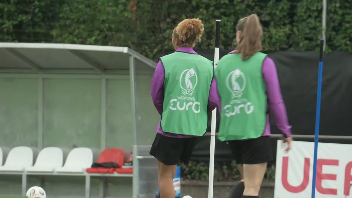 The Lionesses put the work in at training ahead of their crucial match against the Netherlands in their second group game of the 2025 Euro's Championship.
