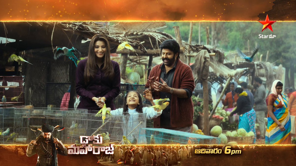The King of the Jungle is coming...🦁🔥 Watch #DaakuMaharaaj World Television Premiere This Sunday, only on #StarMaa #DaakuMaharaajonStarMaa #DaakuMaharajWorldTelevisionPremiere 𝑮𝑶𝑫 𝑶𝑭 𝑴𝑨𝑺𝑺𝑬𝑺 #NandamuriBalakrishna Bobby Deol Bobby thaman S Sithara Entertainments