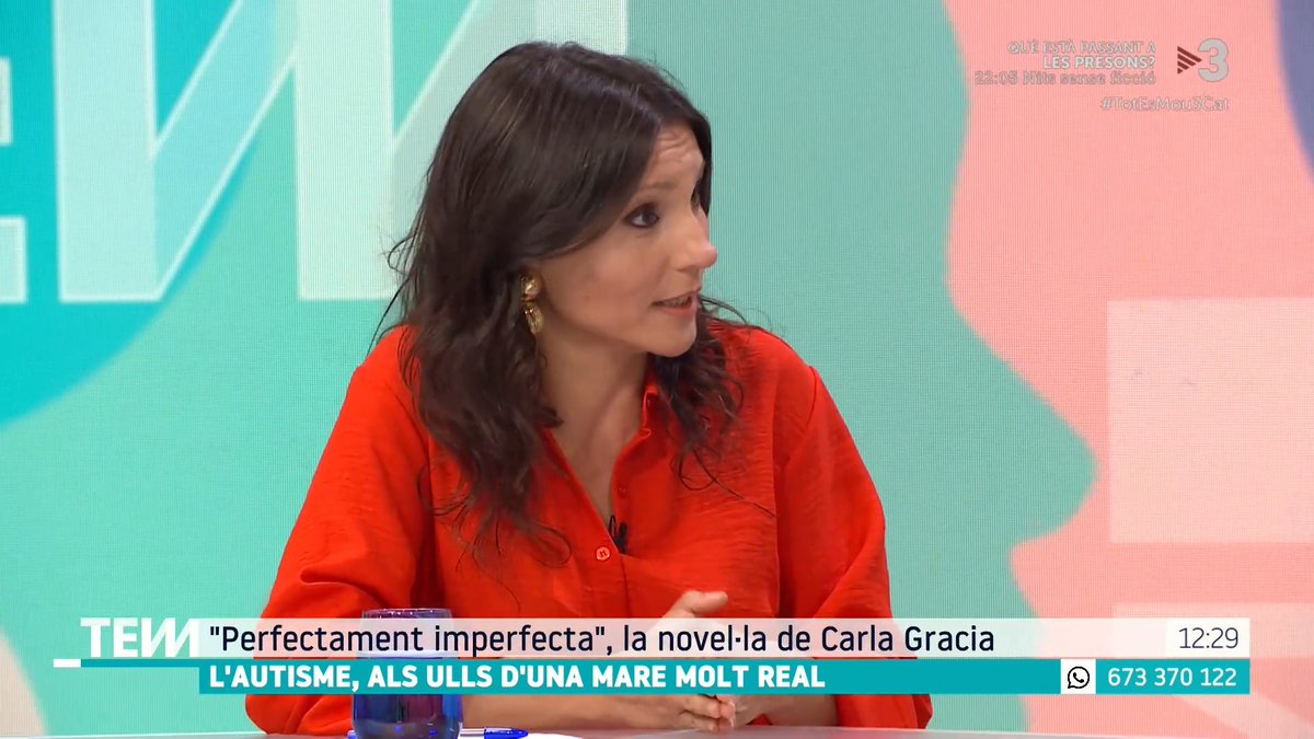 🔴 "Hem d'anar a buscar els fills amb berenar sense gluten, sense lactosa, sense sucre, estar fantàstiques, no enfadar-nos, no aixecar la veu... ens hem passat. Siguem imperfectes.", Carla Gracia Mercadé, autora del llibre "Perfectament imperfecta" #TotEsMou3Cat