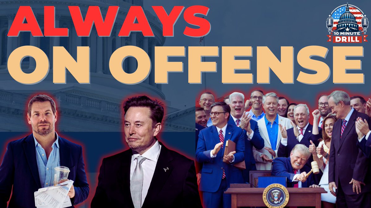 🎙️NEW EPISODE: July 8, 2025 💸 Big Beautiful Bill goes on the road 🤬 Dems call for violence ⚠️Checking in on Texas floods ❌ Addressing flood myths 🌤️ Public sours on Dems climate agenda 🚀 Elon's 3rd Party folly 📬 Fan Mail - Questions on the OBBB 💥 Swalwell's song