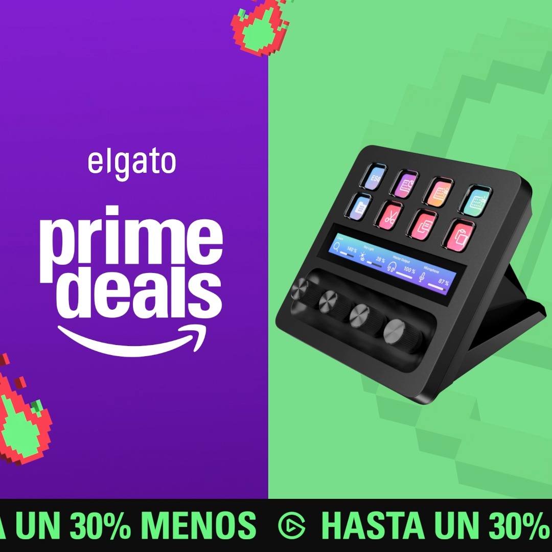 ¡Las ofertas del Prime Day ya están disponibles! 🎉 Ahorra a lo grande en audio de alta calidad, Stream Deck, webcams y mucho más. (¡Psst!... ¡También hay ofertas en Prompter!) 🛍 Aprovecha las ofertas antes de que se agoten: