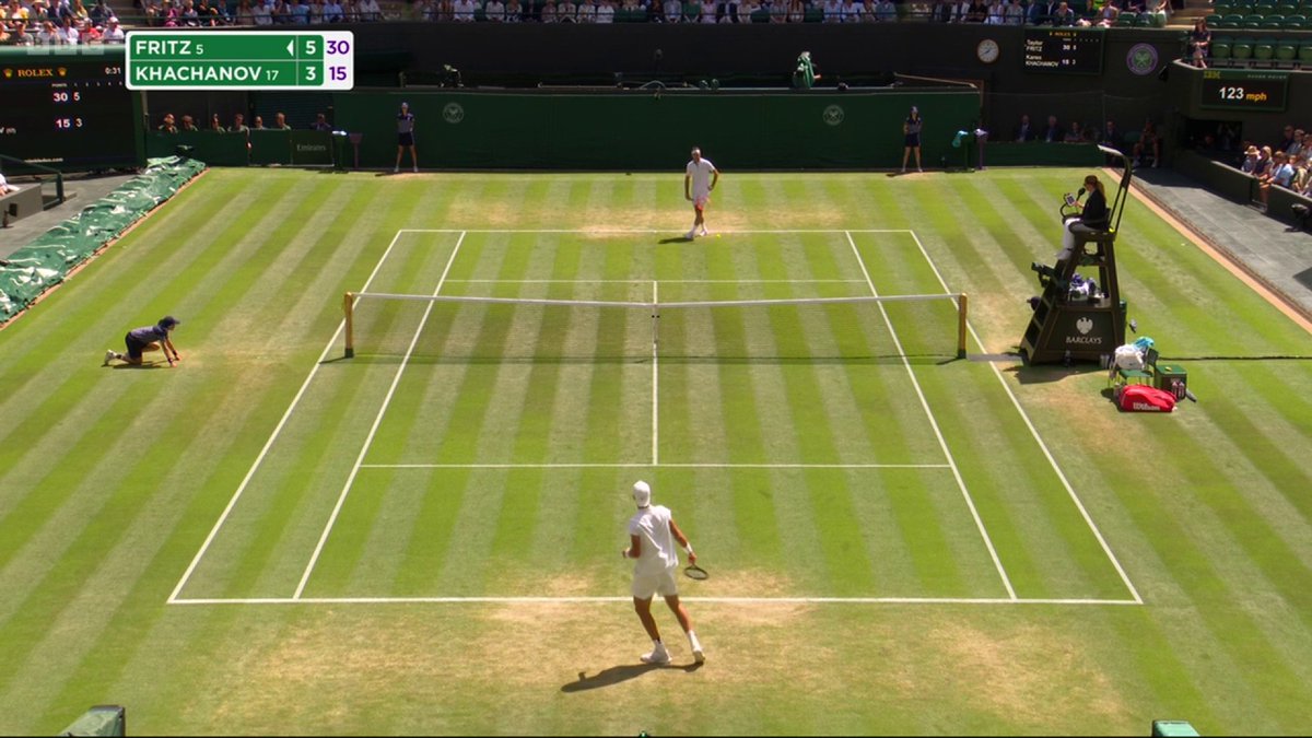A strong end to the first set from Fritz who takes a one set lead over Khachanov! #Wimbledon