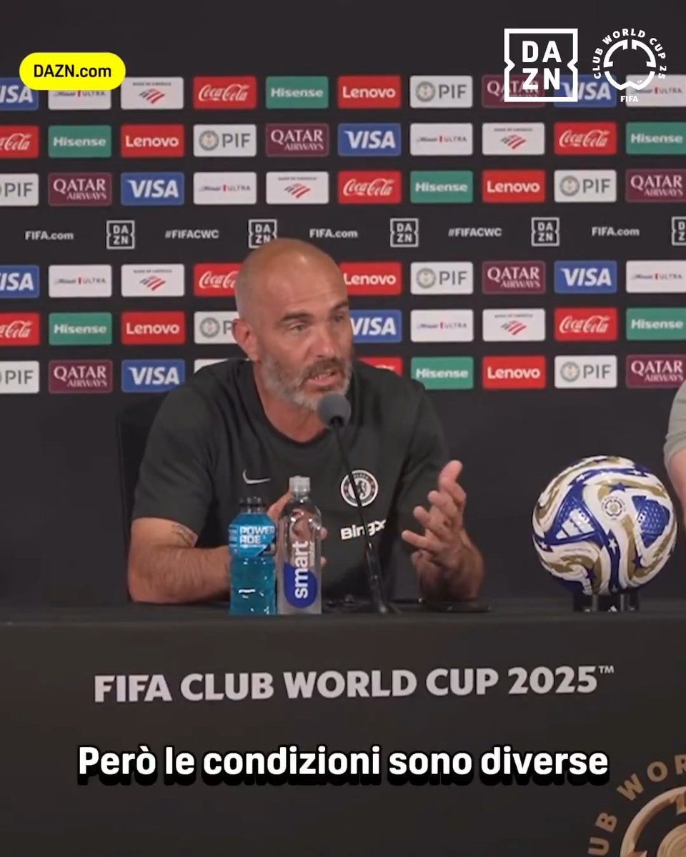 Maresca: ’’Noi arriviamo qui dopo aver giocato 63 partite, e voi❓‘’ Giornalista brasiliano: “70” 🥶 Il siparietto e la reazione virale dell’allenatore del Chelsea: 🫣🎙️ Guarda Fluminense-Chelsea gratuitamente, stasera LIVE su DAZN! 📲 #Maresca #FIFACWC #DAZN