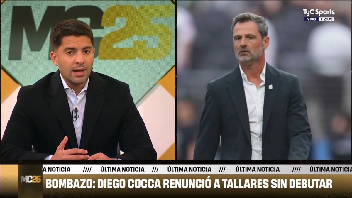 ÚLTIMO MOMENTO: DIEGO COCCA RENUNCIÓ EN TALLERES 💣 Sin haber debutado, el entrenador dio un paso al costado del conjunto cordobés.