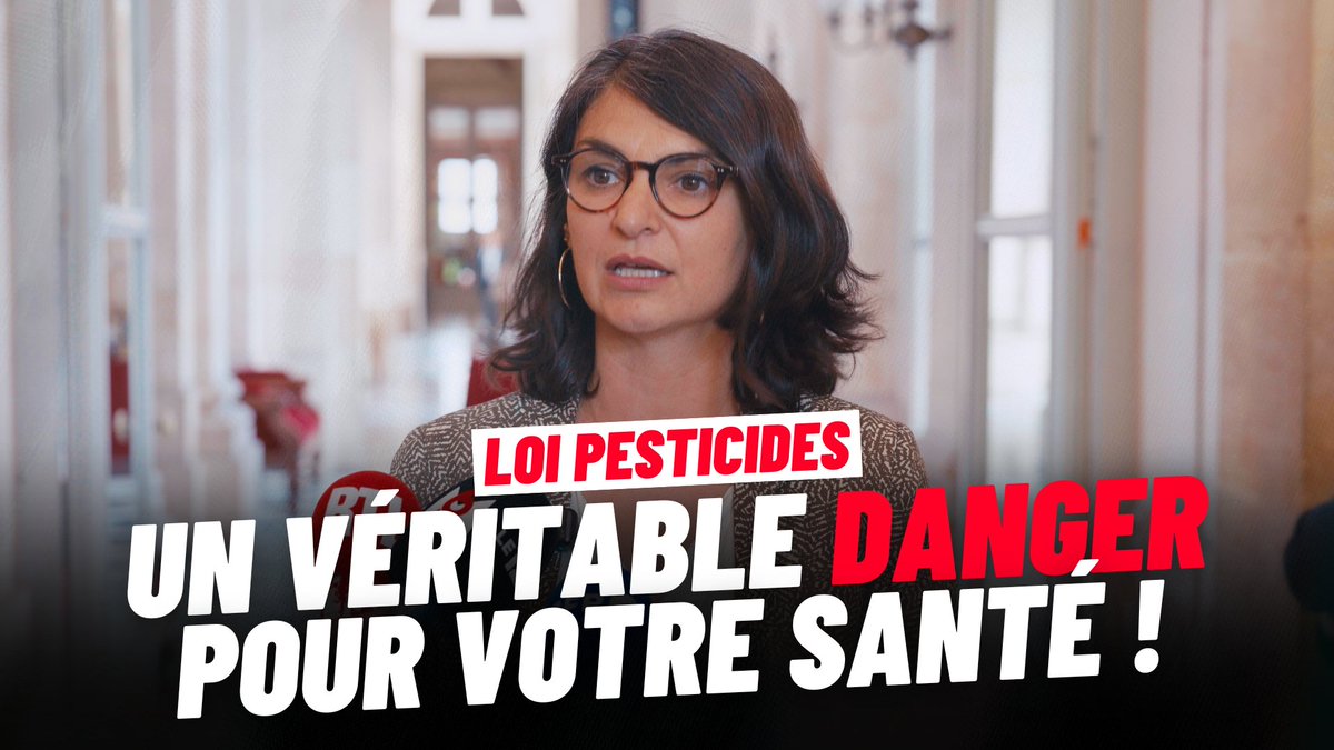 🔴🗣 « Cette #LoiPesticides est un danger pour la santé publique. Même la Ligue nationale contre le cancer vient de s'exprimer et c'est rare. De la Macronie au RN, ils s'apprêtent à voter une loi qui va très gravement s'attaquer à notre santé. » - Aurélie Trouvé #DirectAN