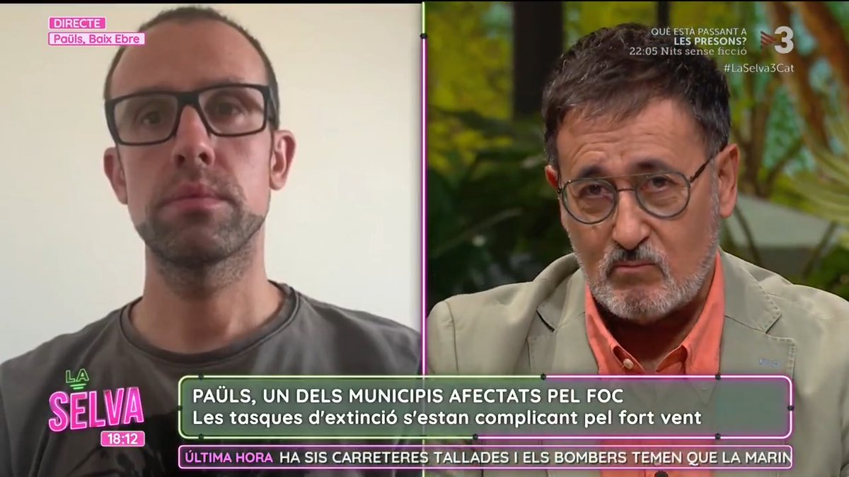 🟢 "El problema és que d'aquí a un mes, d'aquest incendi, ningú se'n recordarà, a banda dels que hi vivim" Enric Adell (Enric Adell), alcalde de Paüls, un dels municipis del Baix Ebre afectats pel foc #IFPaüls #LaSelva3Cat ▶