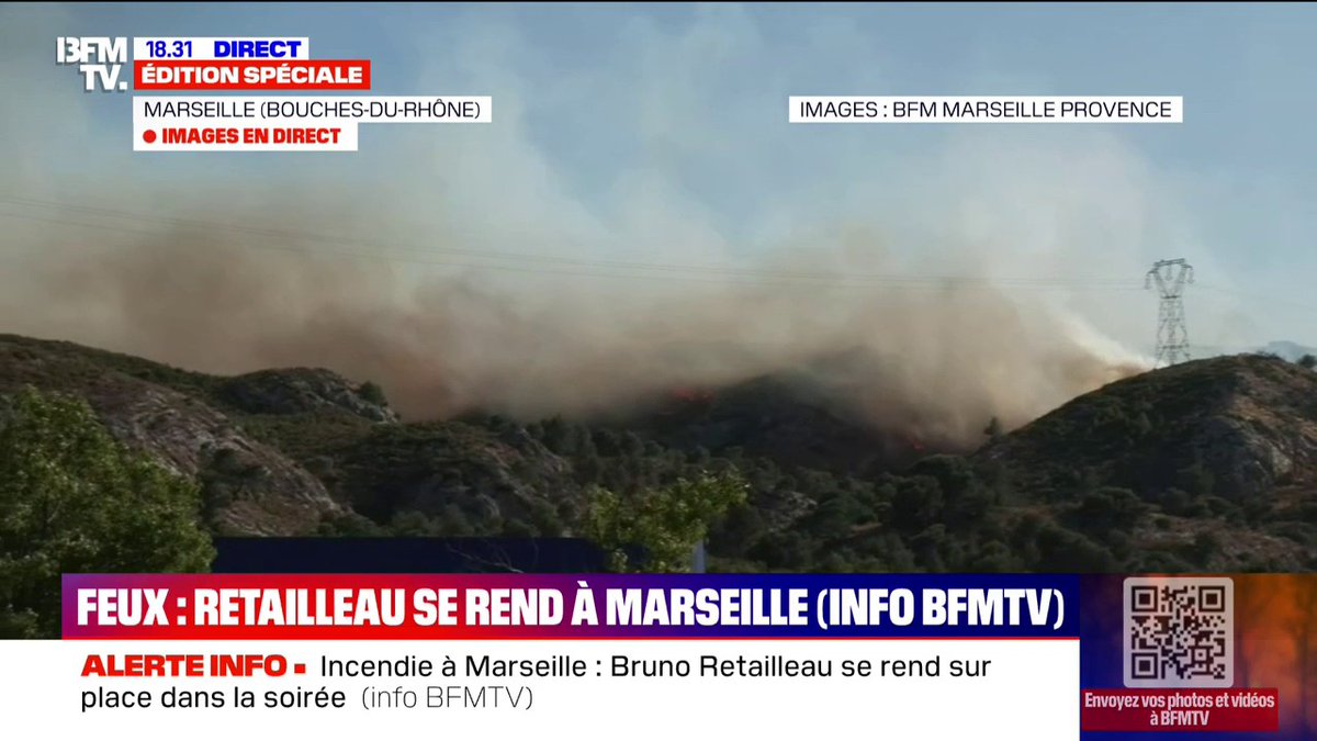 Incendie à Marseille: le ministre de l'Intérieur, Bruno Retailleau, attendu ce soir à la cité phocéenne
