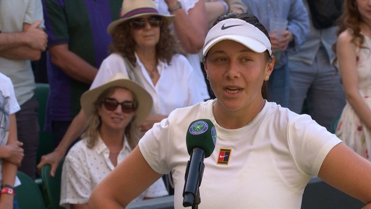 "It's not often you get to play on this special court" What a year it's been for Amanda 🫶 #Wimbledon