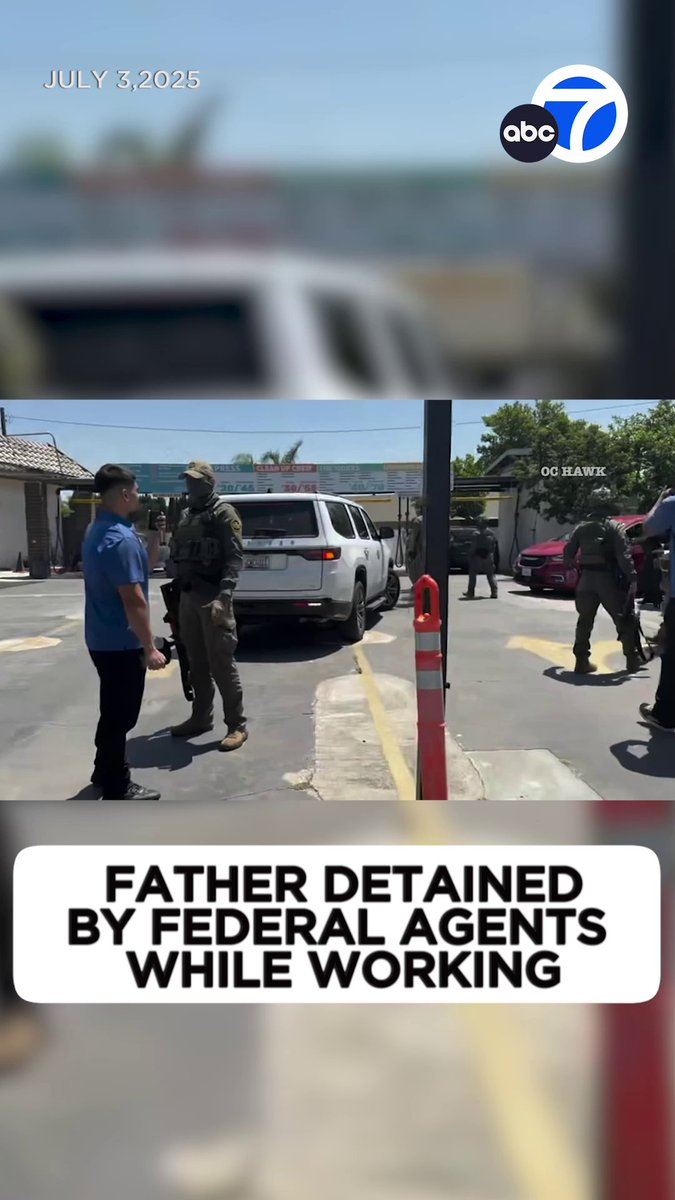 The family of a father is speaking out after they say he was detained by federal immigration agents while working at a car wash in Anaheim. "That morning, my dad had told me that he had a dream. He had a dream that ICE came to his job," said one of Gilberto Gomez-Garcia's children, Andrea. That dream, hours later, turned into a nightmare as the Anaheim car wash where he works on State College Boulevard and La Palma Avenue was raided by federal immigration agents on July 3.