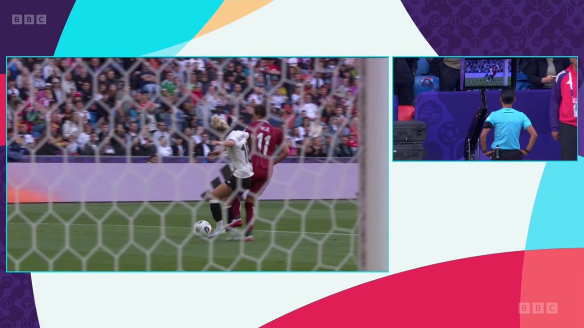 Here's the tackle that VAR deemed to be a penalty. What do you think? 🤔 #WEuro2025 #BBCFootball