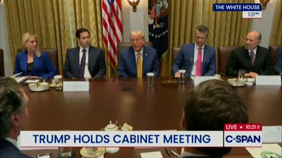 Trump: This is called the cabinet room. It's been here for a long time. It had some pictures that were not many of them and not very good ones. I actually spent time in the vaults, the vaults are where we have a lot of great pictures and artwork and I picked it all myself. That's a gentleman named, and we call him President Polk. He was sort of a real estate guy