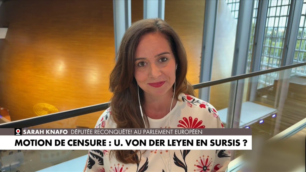 Sarah Knafo annonce : «On a été 77 eurodéputés à déposer une motion de censure, c'est historique», dans #Facealinfo