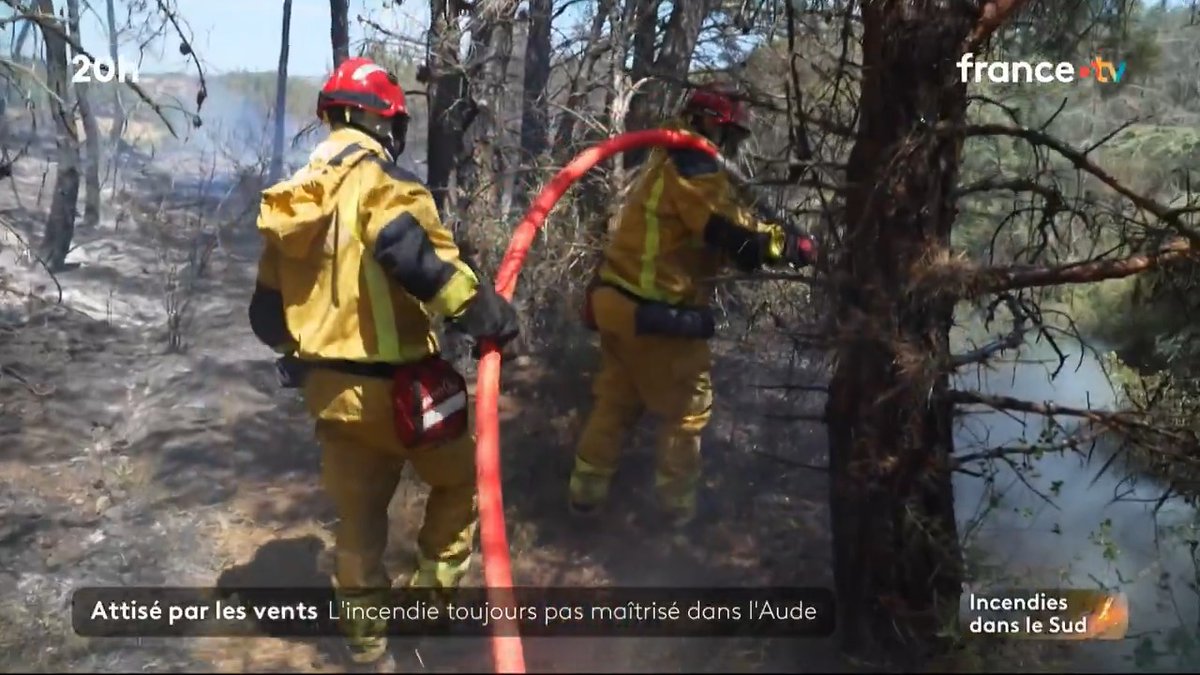 🇫🇷🔥 Incendie à Narbonne : 2000 hectares sont partis en fumée et une dizaine de personnes ont été blessées. Les flammes n’ont pas encore été maîtrisées. #JT20h