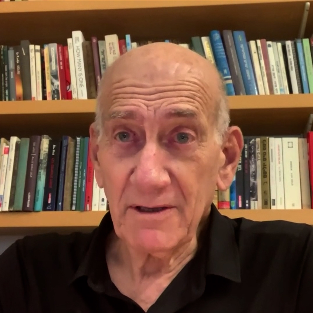 ‘Netanyahu and his ministers are a bunch of thugs.’ Former Israeli PM Ehud Olmert tells Andrew Marr that a two-state solution is ‘an absolute fantasy’.