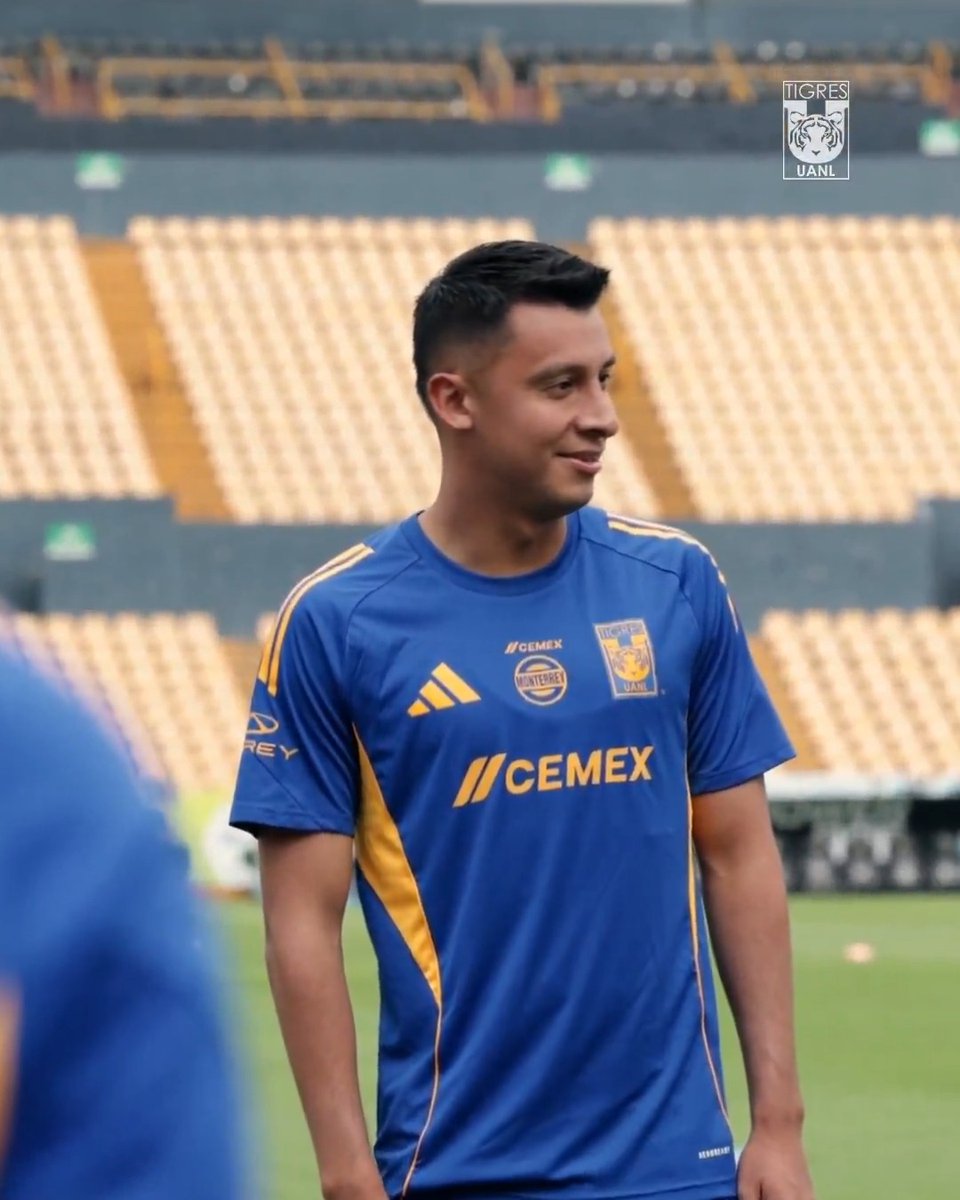 📹🇲🇽💥 ¡Primer día de nuestro refuerzo, Iván López, portando los colores de Tigres! ¡A trabajar fuerte, 'Gacelo'! 👊🏼🐯