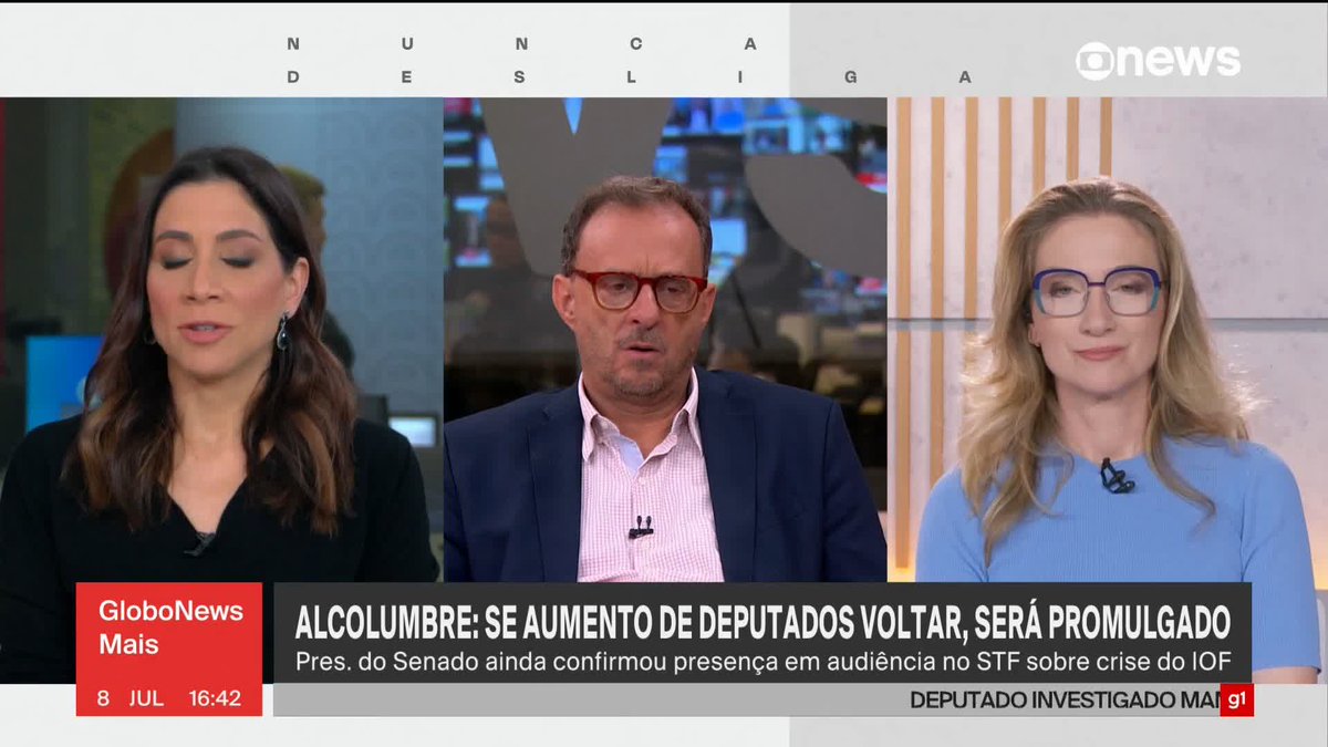 🇧🇷 PRIORIDADE MÁXIMA: "Se chegar às 10 da manhã, vai ser promulgado 10h01", diz Alcolumbre sobre projeto de aumento de deputados que Lula não deve sancionar.