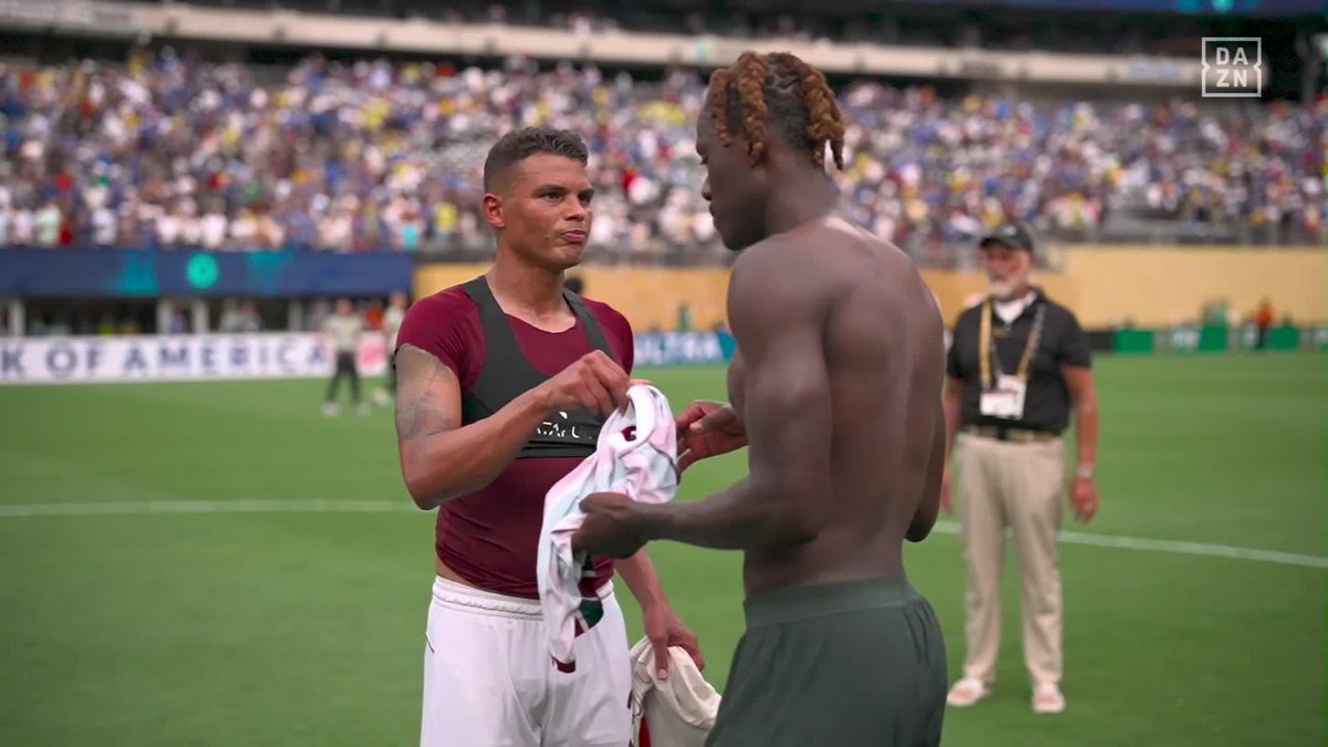 Chelsea players showing nothing but respect for Thiago Silva after the final whistle. A true legend of the game. 💙👏 Watch the FIFA Club World Cup | June 14 - July 13 | Every Game | Free | | #FIFACWC #TakeItToTheWorld #FLUCHE