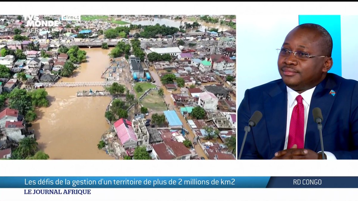 Guy Loando Mboyo est Ministre d’État chargé de l’Aménagement du territoire en RDC. Il gère ce vaste pays de 2,3 millions de km², confronté à la guerre à l’Est et à des mutations à l’Ouest. Quelle est sa vision pour l’avenir du territoire congolais ? Il est avec nous ce soir.