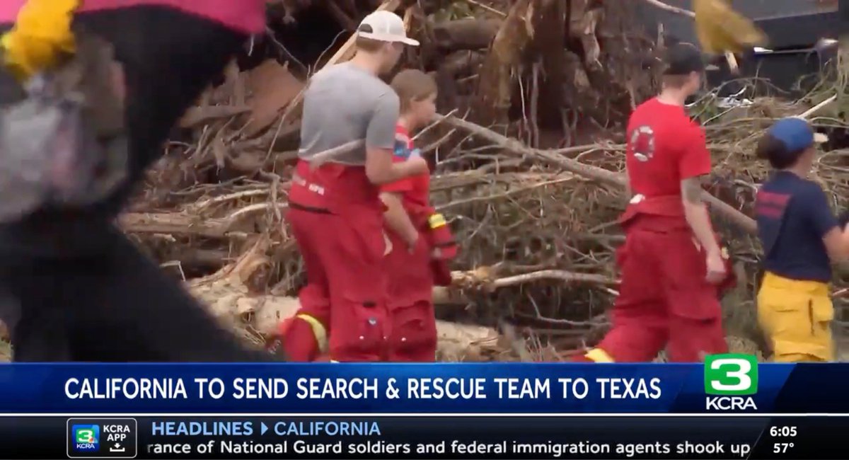 California has deployed an additional 18 Urban Search and Rescue Team members to Texas to assist with ongoing response efforts related to severe flooding impacts. The scale of devastation Texas is experiencing right now is unfathomable, and we're proud to lend a helping hand.