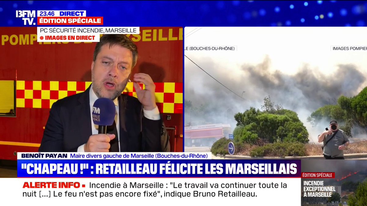 💬 "Je suis très fier des Marseillaises et des Marseillais" Incendie à Marseille: Benoît Payan remercie les habitants de sa ville pour avoir respecté les consignes de sécurité