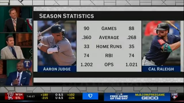 A catcher is leading the league in home runs and the reigning MVP is hitting .360 🤯 Is this the best AL MVP race since 2012? #MLBTonight