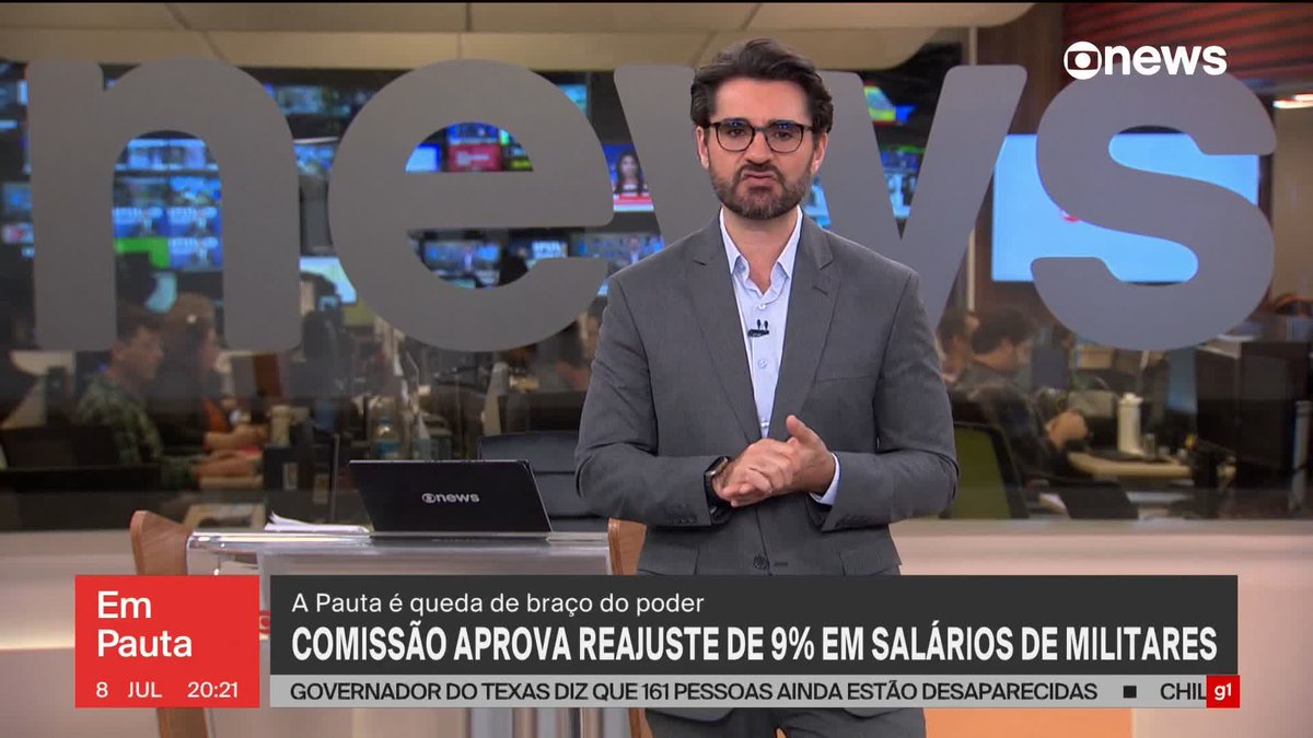 Nesta terça-feira (8), a Câmara dos Deputados aprovou um requerimento de urgência para um projeto que estabelece o corte de 10% de benefícios fiscais nos próximos dois anos. Em contrapartida, uma proposta que aumenta gastos avançou no Congresso: uma comissão mista aprovou a Medida Provisória que autoriza o reajuste de 9% no salário-base de todos os militares da ativa, da reserva e pensionistas. A MP ainda precisa ser aprovada pelos plenários da Câmara e do Senado. ➡ Assista ao #EmPauta: #GloboNews