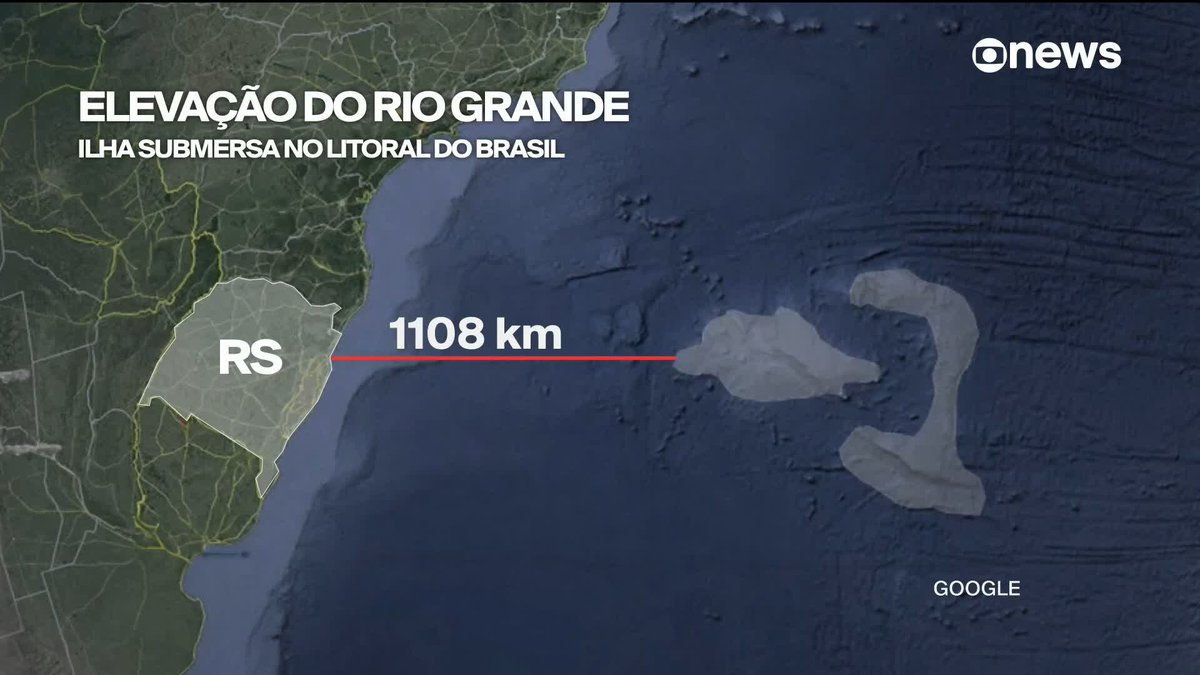 Brasil reivindica ilha submersa no Atlântico do tamanho da Espanha. O território conhecido como Elevação do Rio Grande é rico em “minerais do futuro”. ➡ Assista ao #EmPauta: #GloboNews