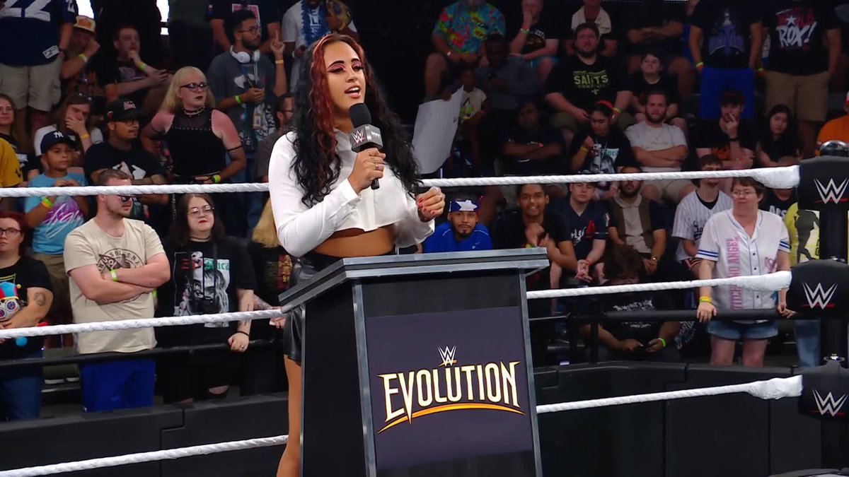 The Six NXT Representatives for the WWE Evolution Battle Royal as announced by A V A : - Jaida Parker - Lola Vice - Kelani Jordan - Lash Legend - Izzi Dame - Tatum Paxley See you in Atlanta ladies!