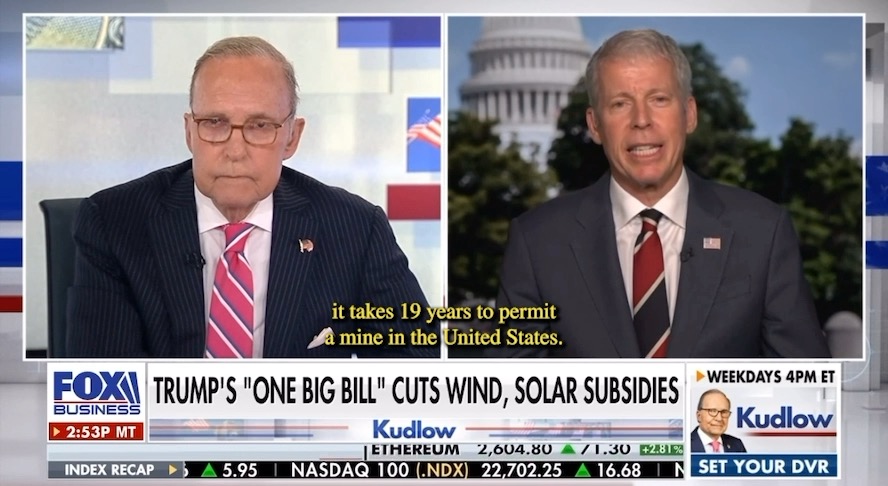 .Secretary Chris Wright: You will see in this administration multiple permits for mines issued…There is an across the administration effort to not just mine these materials in the United States—we have loads of them—but then process them in the United States.