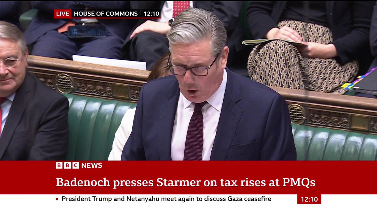 Conservative leader Kemi Badenoch asks if Labour is going to bring in a wealth tax? Prime Minister Keir Starmer says he “doesn’t need lessons” from the Conservatives on the economy #PMQs