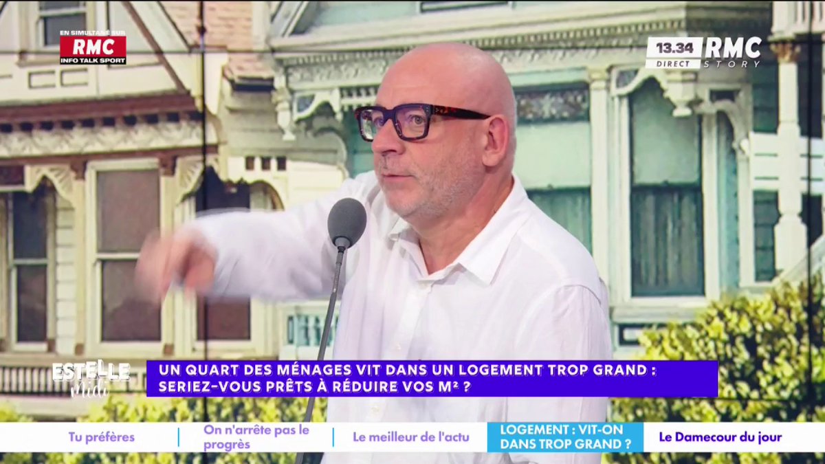 🏠 1/4 des ménages vit dans un logement trop grand 🎙️ frédéric hermel🇫🇷 : "Au nom de quoi ces critères ?! C'est l'URSS, c'est la nostalgie de l'URSS qui n'a pas réussi... L'État va te dire "tu vas avoir tant de m2"... Qui décide que je dois vivre dans plus petit ?" #EstelleMidi