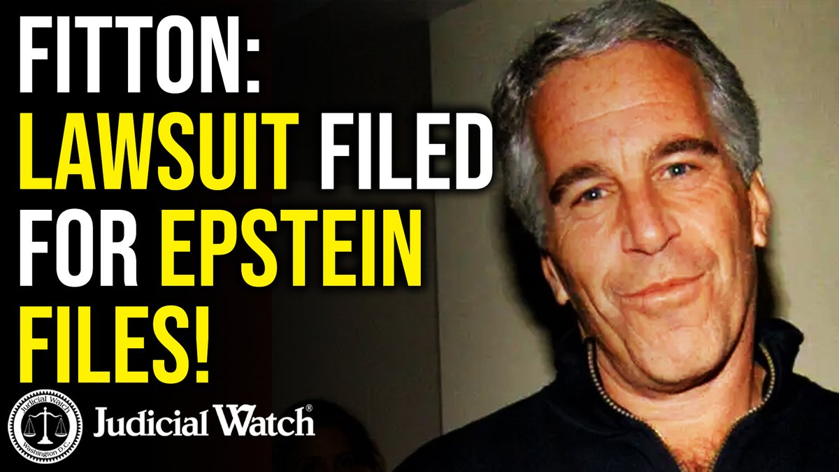 .Tom Fitton: Lawsuit FILED For Epstein Files!