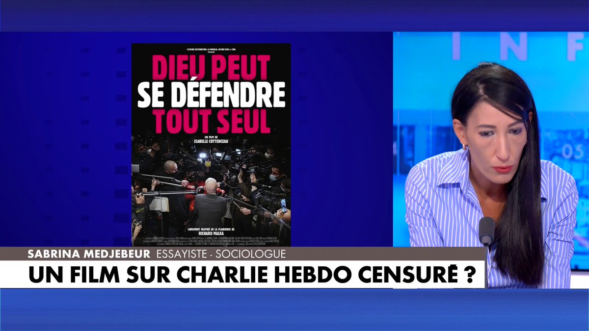 «En dix ans, il y a une forme de charia douce qui s'est installée en France sans que ce soit un califat assumé» pour l'essayiste Sabrina Medjebeur, après la censure d'un film sur les attentats de Charlie Hebdo, dans #180MinutesInfo
