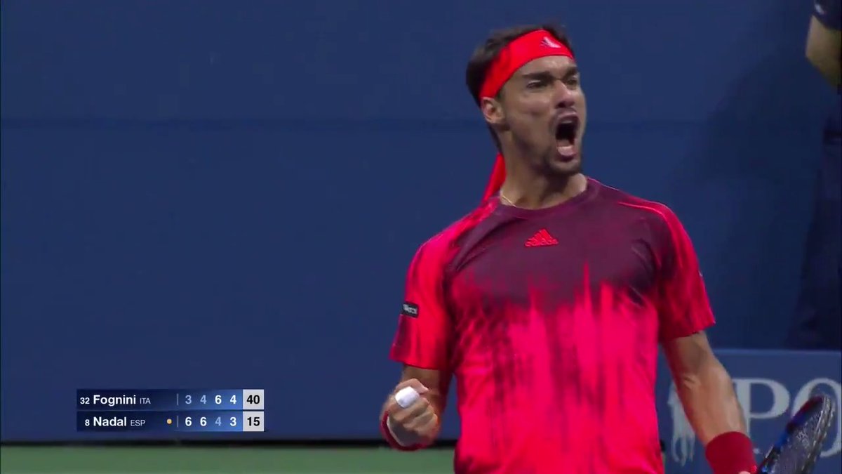Never forget the day Fabio Fognini became the first man to defeat Rafael Nadal from two sets down at the 2015 US Open, shattering Nadal's immaculate *151-0* record. Legendary 🇮🇹