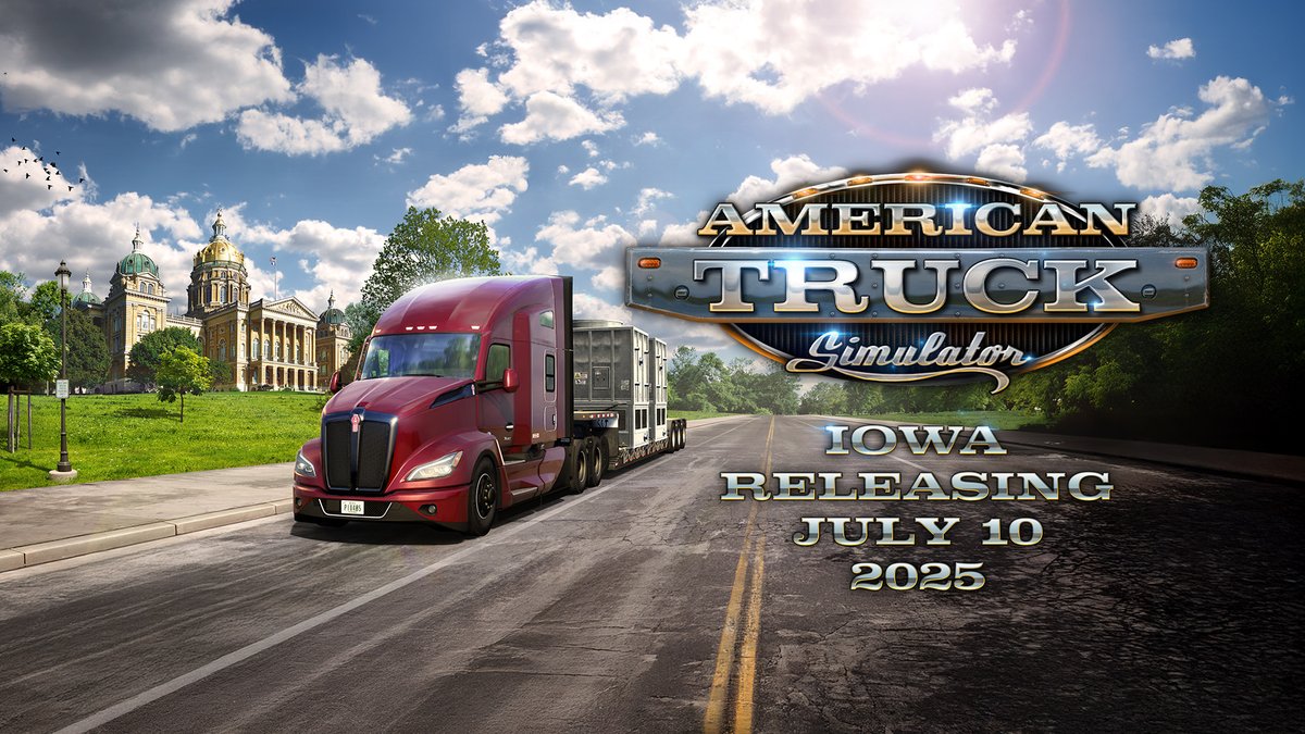 The Iowa DLC for American Truck Simulator releases tomorrow! 😍 Reply with a GIF that expresses your excitement! 🙌🥳 Add it to your Steam Wishlist today!