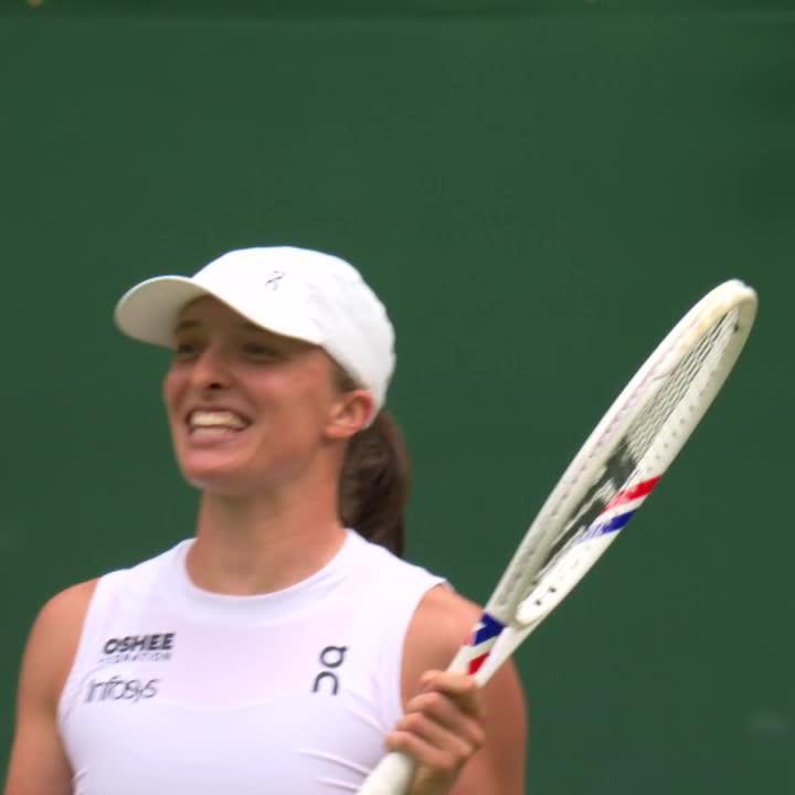 TA RADOŚĆ IGI 🥰 #Wimbledon
