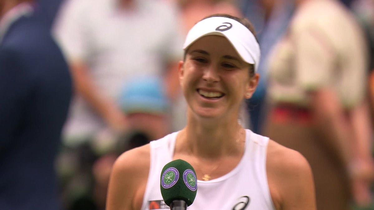 "It's a dream come true" 🥹 Belinda Bencic reaches just her second Grand Slam semi-final after defeating Mirra Andreeva - and she doesn't quite have the words to express how much it means! ♥️ #Wimbledon