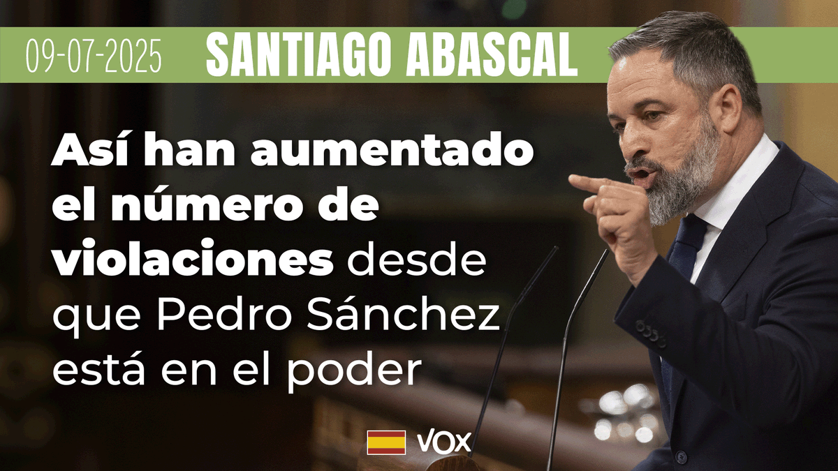 Así han aumentado el número de violaciones desde que Pedro Sánchez está en el poder: "El aumento de violaciones en España ha sido BRUTAL por culpa de sus políticas migratorias y sus políticas penales que han puesto a los violadores en la calle". ¡NO PUEDEN OCULTAR LA VERDAD!