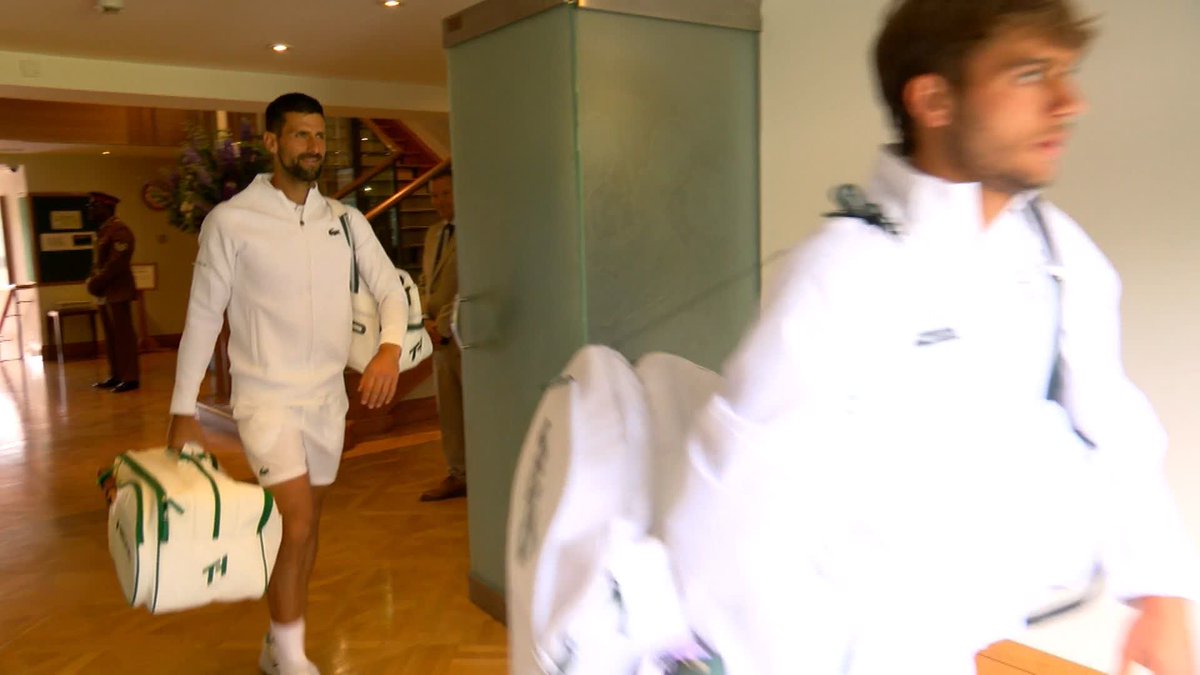 Ready for this one? 🍿 It's time for Flavio Cobolli vs Novak Djokovic on Centre Court 🤝 #Wimbledon