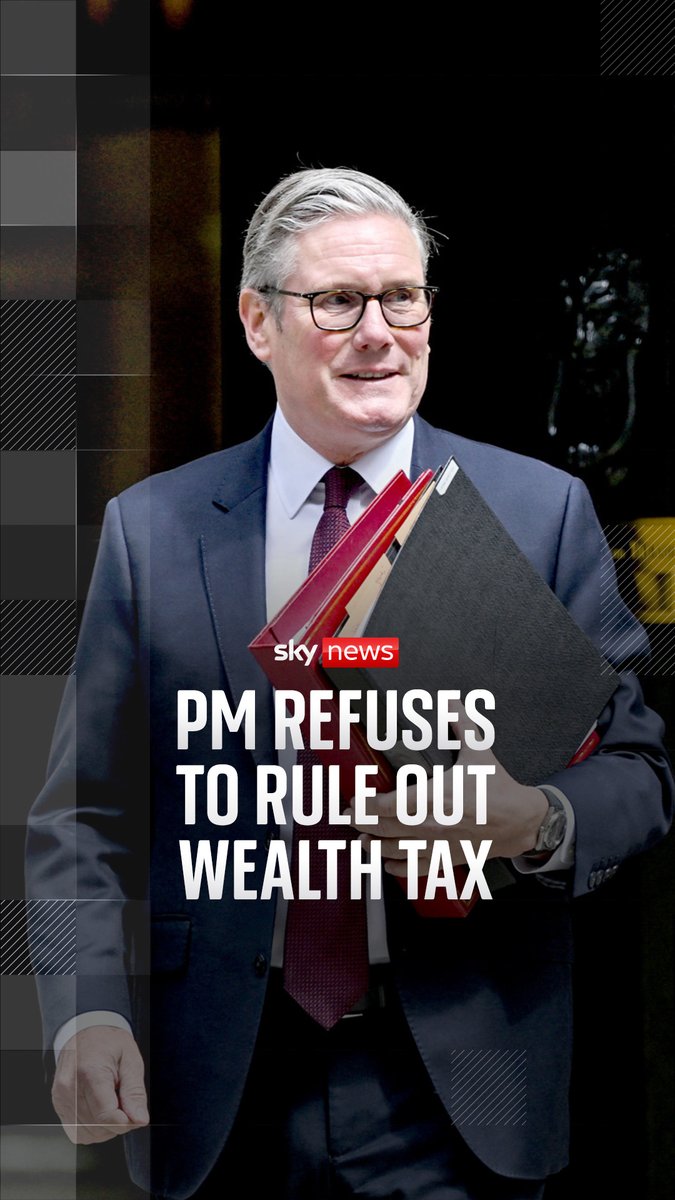 Prime Minister Sir Keir Starmer did not rule out a wealth tax when asked by Kemi Badenoch during Prime Minister's Questions. Latest politics:
