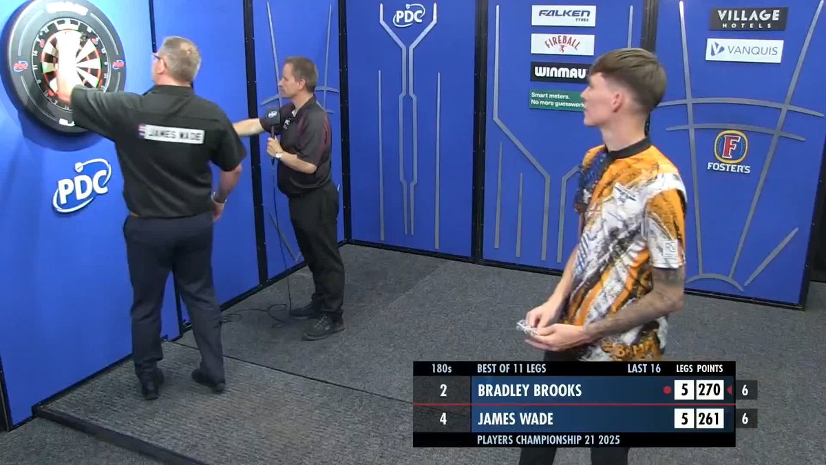 Bradley Brooks is now into the Quarter Finals, what a run he’s having today!