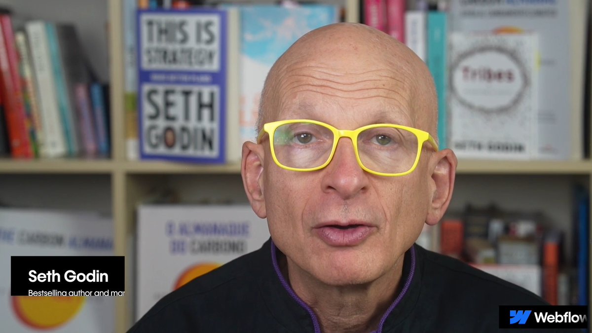 You’ve read his books and heard his podcast. Now, he’s taking the stage at #WebflowConf 2025. Please join us in welcoming our Luminary speaker… Seth Godin 👏🏽 Bestselling author, Marketing Hall of Fame inductee, and founding editor of the Carbon Almanac. With decades of experience helping creators and companies find their edge, Seth is bringing that brilliance to our stage. 🧠 Don’t miss his exclusive session: “Strategy, AI, and the Chance to Innovate” 👉 Register now to hear Seth live at Webflow Conf