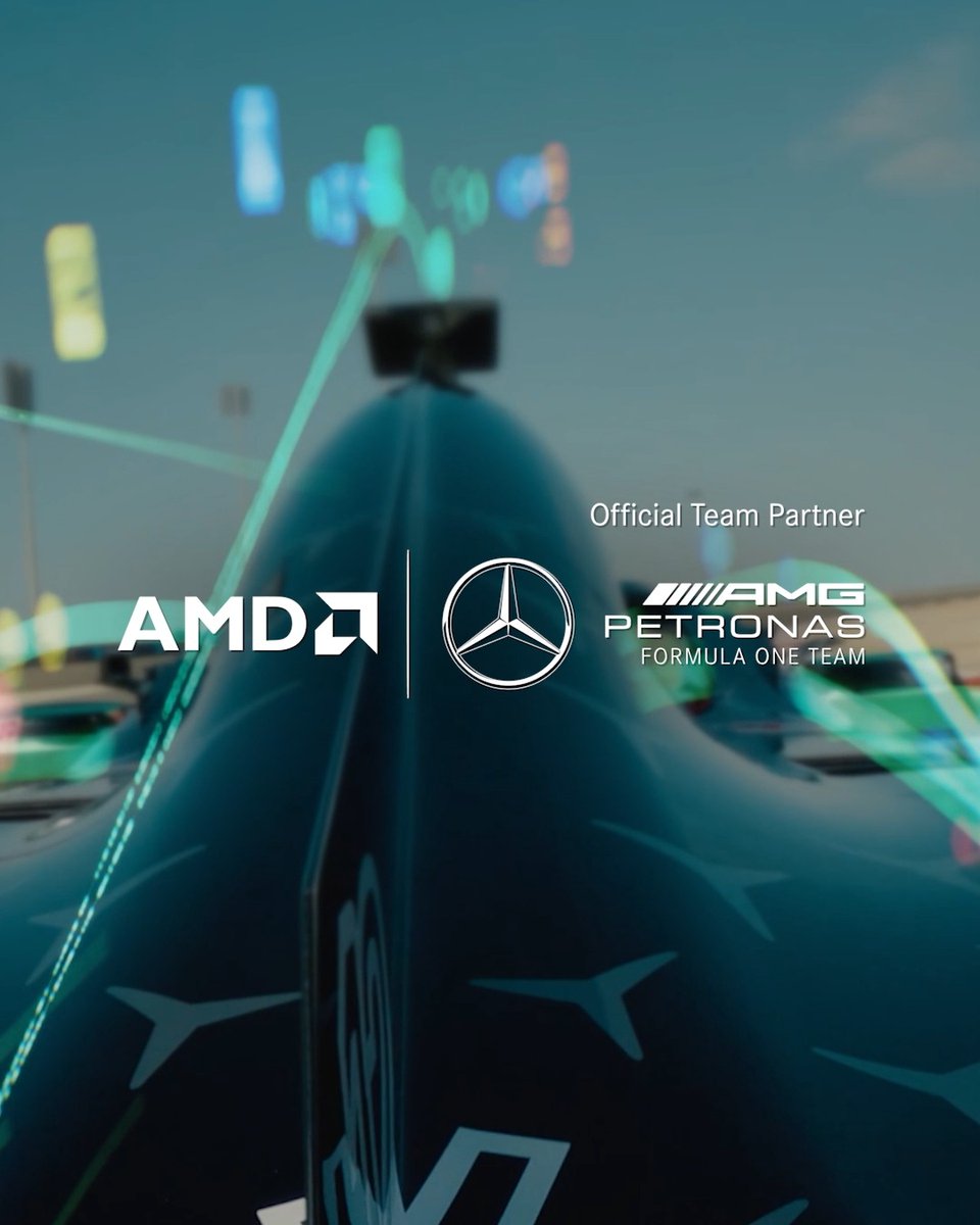 The Mercedes-AMG PETRONAS F1 Team team relies on AMD EPYC processors for aerodynamic simulation and faster data analysis—helping Kimi Antonelli travel even faster through the 2025 F1 season. #TogetherWeAdvance