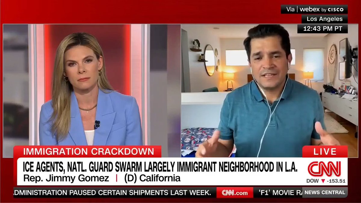 Rep. Jimmy Gomez (D) claims that ICE is "going after anybody that is brown, that looks like me." Reminder that assaults against ICE agents are up 700%. Democrats know what they're doing.